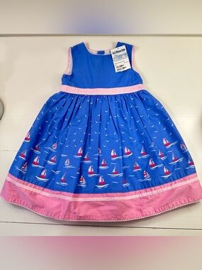 NWT JoJo Maman Bebe Sailboats Dress 18-24M